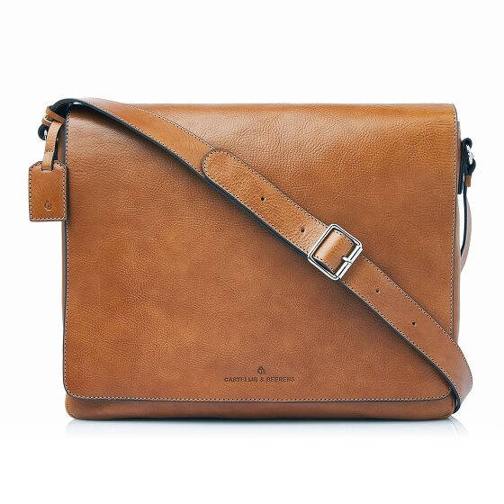 Castelijn & Beerens Mark Briefcase Messenger Ochrona RFID Skórzany 39 cm Komora na laptopa