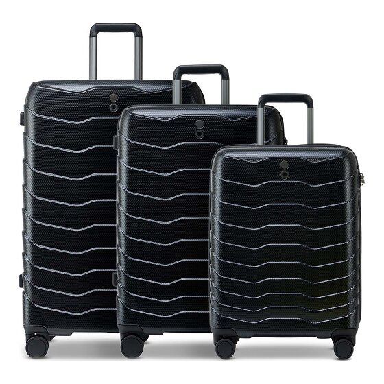 Echolac Exo 4 kółka Zestaw walizek 3-części z plisą rozprężną