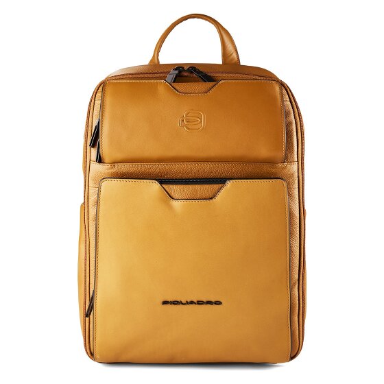 Piquadro Ael Plecak Skórzany 37 cm Komora na laptopa