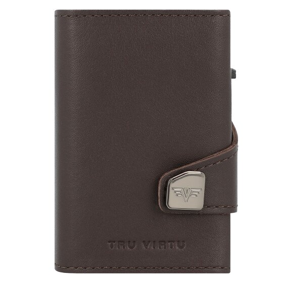 Tru Virtu Etui na karty kredytowe Click & Slide Portfel RFID Skóra 6,5 cm