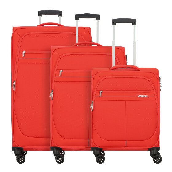 American Tourister Deep Dive 4 kółka Zestaw walizek 3-części z plisą rozprężną