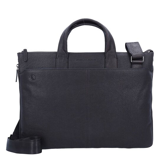 Piquadro Black Square Teczka Skóra 42 cm Komora na laptopa