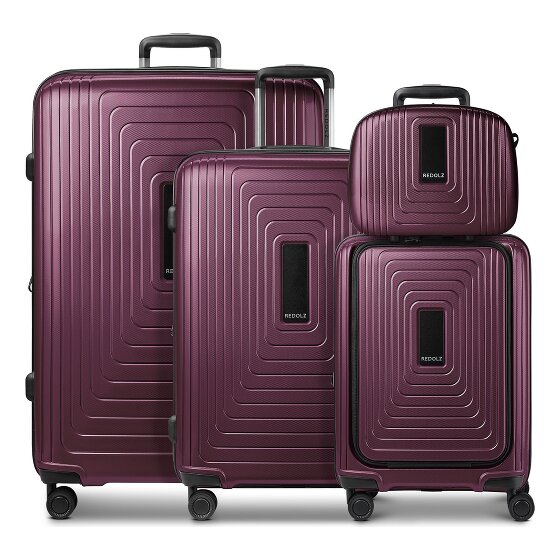 Redolz Zestaw walizek na 4 kółkach Essentials14 Beautycase 4szt z rozkładaną przegrodą na laptopa