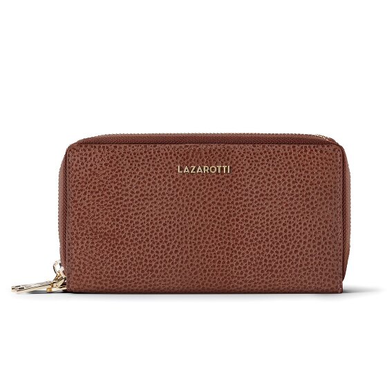 Lazarotti Bologna Leather XL Double Zip-Around Wallet RFID Leather 20 cm