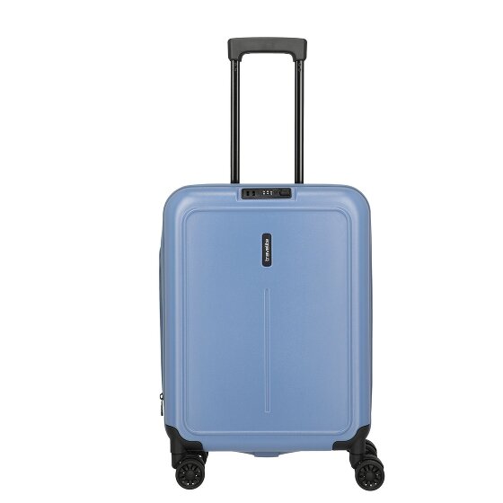 Travelite Składany 4-kołowy wózek kabinowy Basics 55 cm z rozszerzaną plisą