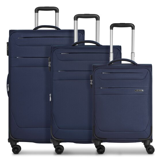 Worldpack Chicago 4 kółka Zestaw walizek 3-części z plisą rozprężną
