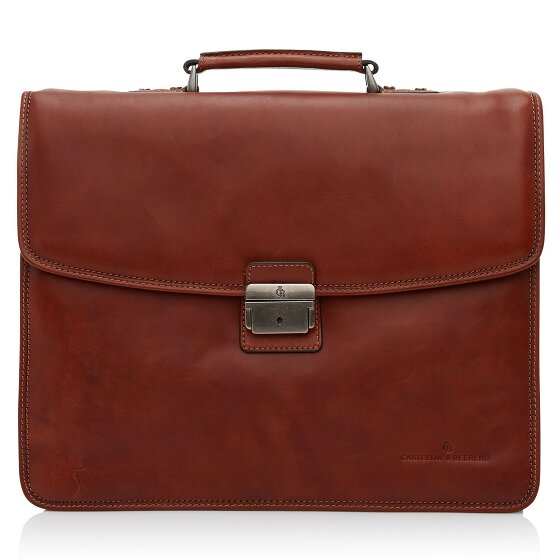 Castelijn & Beerens Skórzana aktówka Verona RFID z przegrodą na laptopa 41 cm