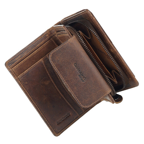 Greenland Nature Montana portfel skórzany 10 cm kieszeń na telefon komórkowy