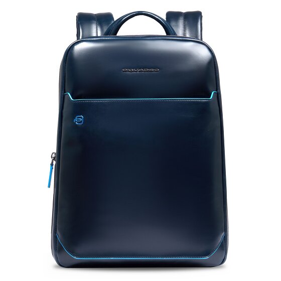 Piquadro Blue Square Plecak Ochrona RFID Skórzany 37 cm Komora na laptopa