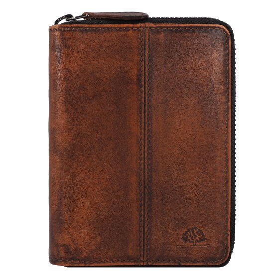 Greenburry Destressed Portfel Ochrona RFID Skórzany 13 cm