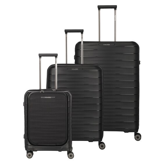 Travelite Mooby 4 kółka Zestaw walizek 3-części z plisą rozprężną
