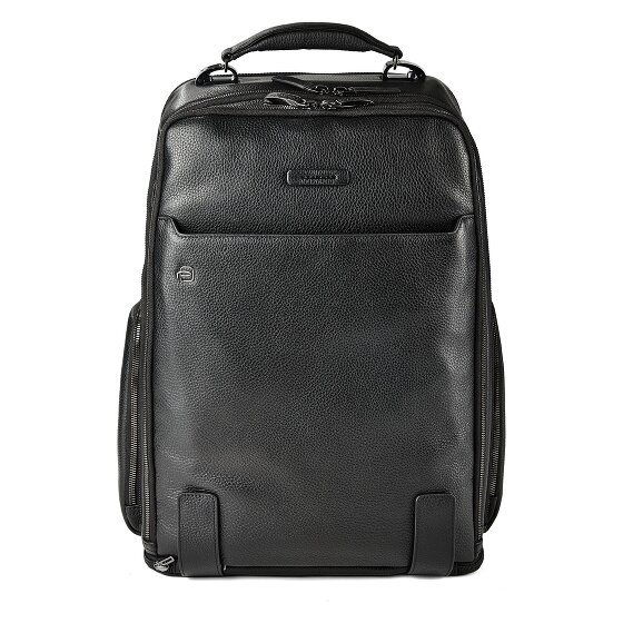 Piquadro Skórzany plecak podróżny Modus RFID z przegrodą na laptopa 44 cm