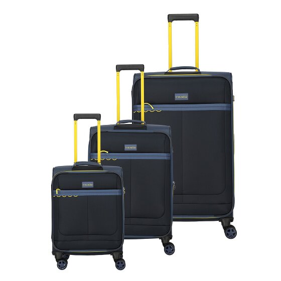 Travelite Color Craze 4 kółka Zestaw walizek 3-części z plisą rozprężną