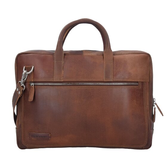 Plevier Vintage London Teczka Ochrona RFID Skóra 41 cm Komora na laptopa