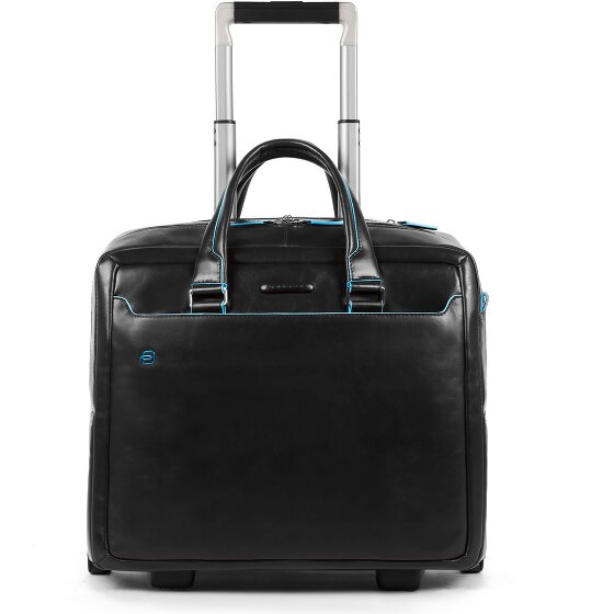 Piquadro Blue Square 2-Wheel Business Trolley Leather 36 cm Laptop Compartment