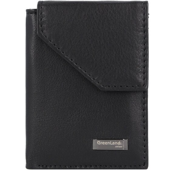 Greenland Nature Czarny Nappa Wallet RFID Leather 7 cm