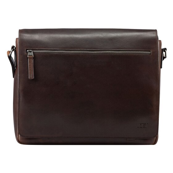 Jost Lund Briefcase Messenger Skórzany 41.5 cm Komora na laptopa