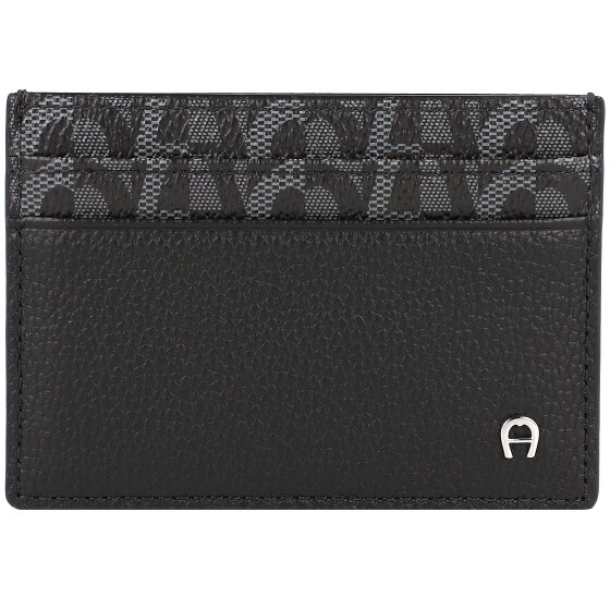 AIGNER Skórzane etui na karty kredytowe z logo 10 cm