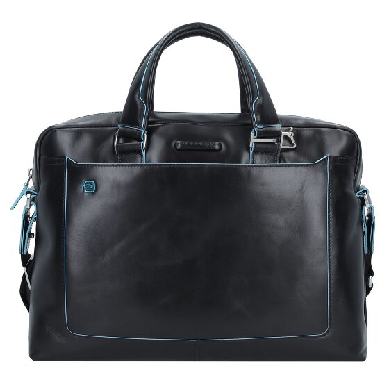Piquadro Niebieski Kwadratowy Briefcase III Skórzany 40 cm Laptop Compartment