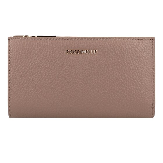 Coccinelle Metallic Portfel Ochrona RFID Skórzany 16 cm