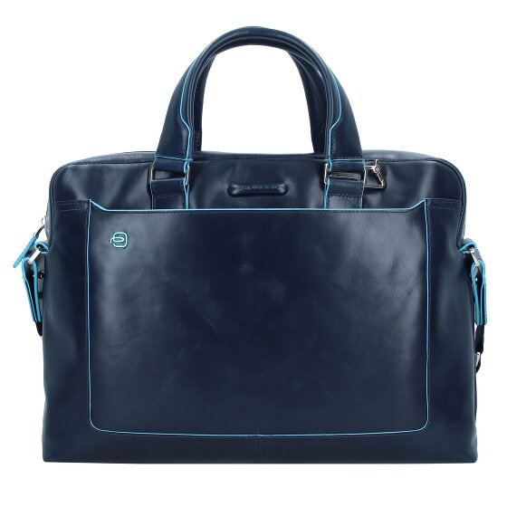 Piquadro Niebieski Kwadratowy Briefcase III Skórzany 40 cm Laptop Compartment