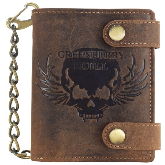 Greenburry Vintage Skull Wallet Leather 10 cm