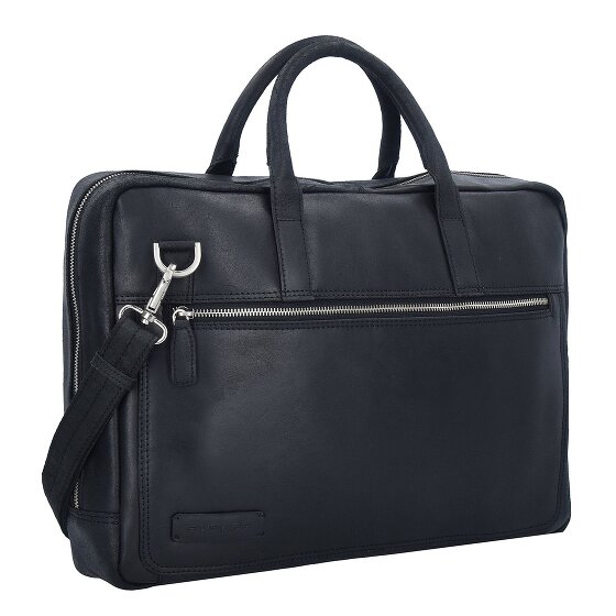 Plevier Vintage London Teczka Ochrona RFID Skórzany 41 cm Komora na laptopa