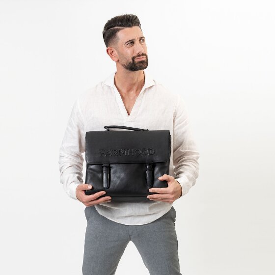 Farmhood Memphis Teczka XXL 3 komory skóra 39 cm