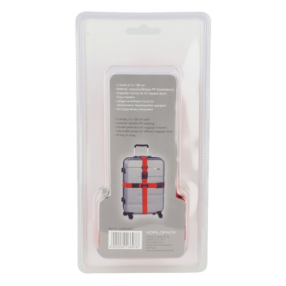 Worldpack Pasek do walizki z systemem krzyżowym 190 cm