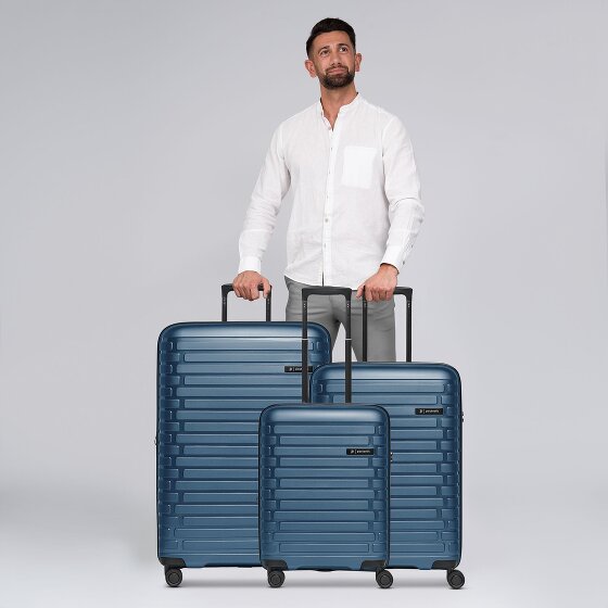 Pactastic Collection 04 THE THREE SET + 4 kółka Zestaw walizek 3-części z plisą rozprężną