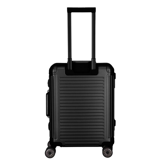 Travelite Walizka kabinowa „Next” z 4 kółkami, Aluminium, 55 cm, z przegrodą na laptopa