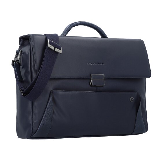 Piquadro Teczka Skórzany 42 cm Komora na laptopa
