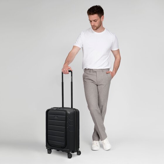 Redolz Essentials 17 4-kołowy wózek kabinowy 55 cm z miękką kieszenią na laptopa