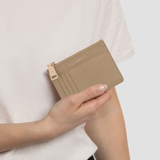 Lazarotti Skórzane etui na klucze Bologna 11,5 cm z przegródką na przywieszkę powietrzną