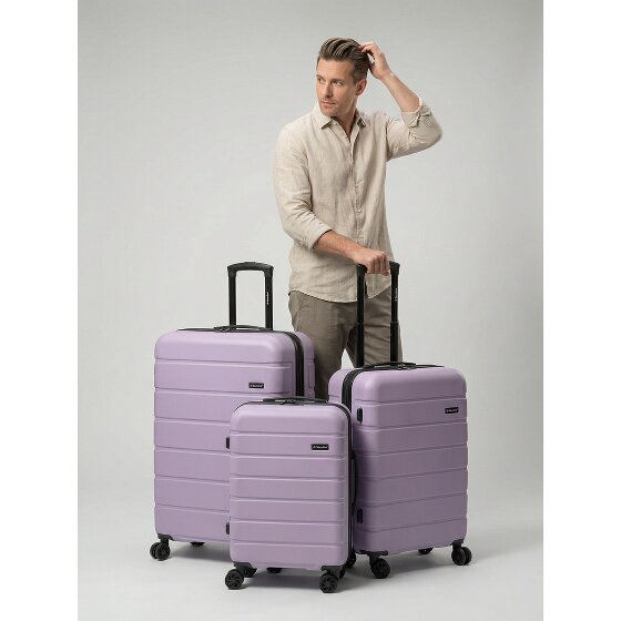 Saxoline Miami 4 kółka Zestaw walizek 3-części z plisą rozprężną