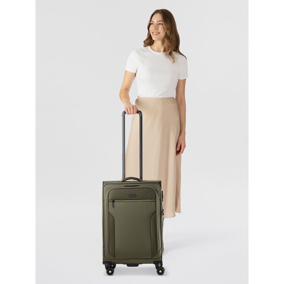 d&n Travel Line 9704 4 kółka Walizka M 68 cm z plisą rozprężną