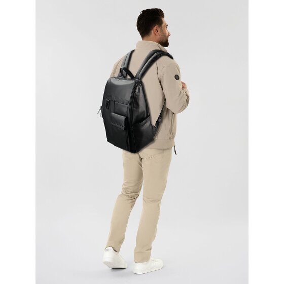 Piquadro Zaino Plecak Skóra 34 cm Komora na laptopa