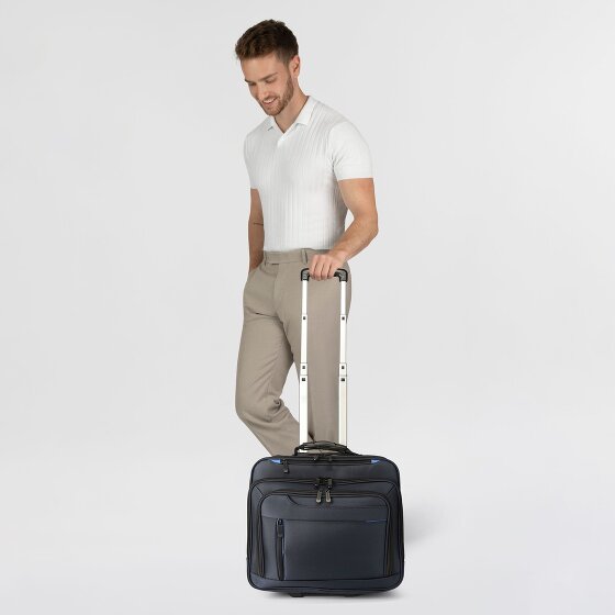 Dermata Wózek biznesowy na 2 kółkach 42 cm Przegroda na laptopa