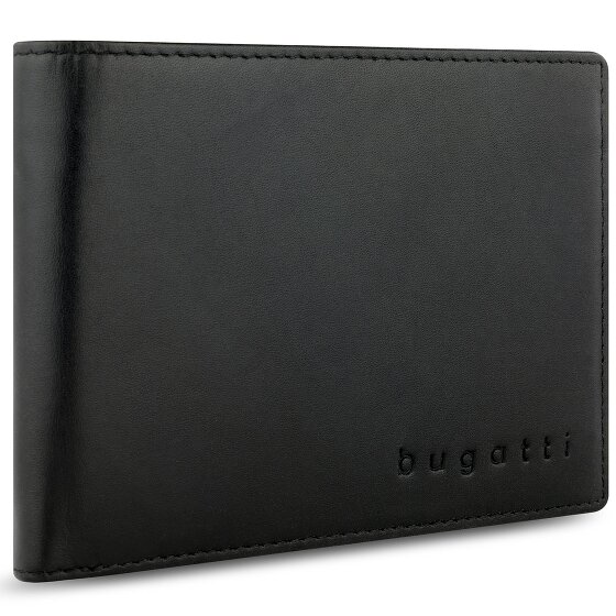 bugatti Super Slim Portfel Ochrona RFID Skórzany 12 cm