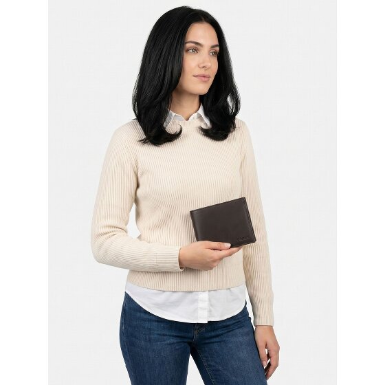 oxmox Leather Portfel Ochrona RFID Skóra 10 cm