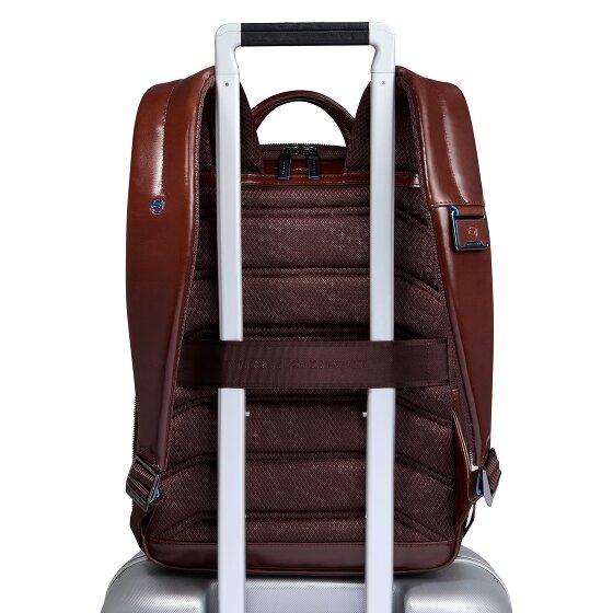 Piquadro Blue Square Plecak Ochrona RFID Skórzany 37 cm Komora na laptopa