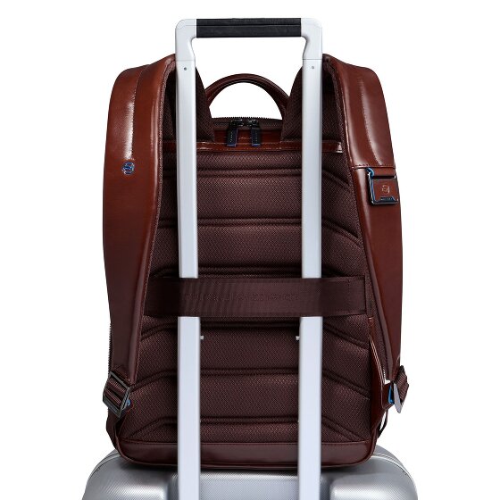 Piquadro Blue Square Plecak Ochrona RFID Skórzany 37 cm Komora na laptopa