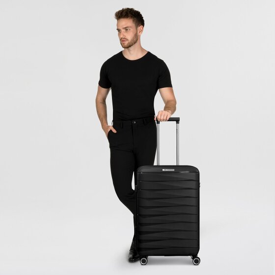 Franky London 4 kółka Walizka M 65 cm z plisą rozprężną