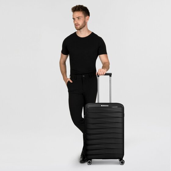 Franky London 4 kółka Walizka M 65 cm z plisą rozprężną