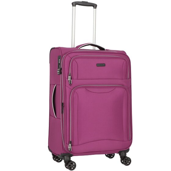 d&n Travel Line 9204 4 kółka Walizka M 66 cm z plisą rozprężną