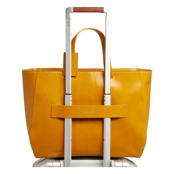 Piquadro Blue Square Shopper Bag Skórzany 40 cm