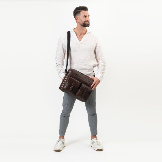 Farmhood Memphis Briefcase Messenger Skórzany 38 cm Komora na laptopa