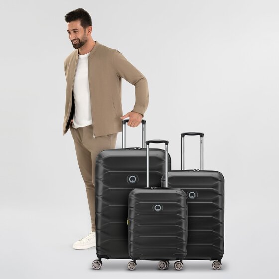 Delsey Paris Meteor 4 kółka Zestaw walizek 3-części z plisą rozprężną