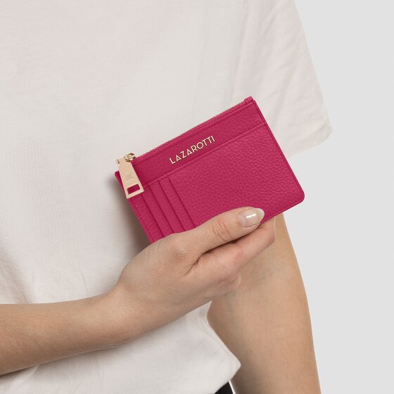 Lazarotti Skórzane etui na klucze Bologna 11,5 cm z przegródką na przywieszkę powietrzną