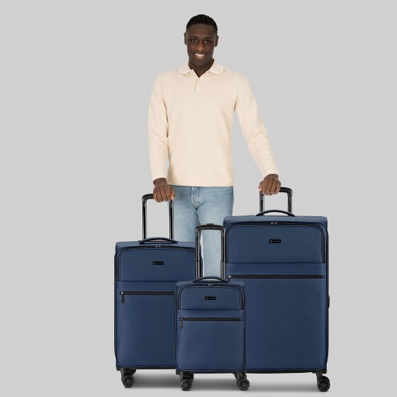 bugatti Valencia Soft 4 kółka Zestaw walizek 3-części z plisą rozprężną